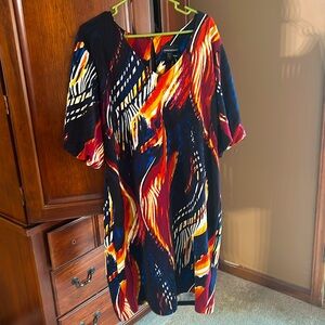 Ashley Stewart, colorful dress